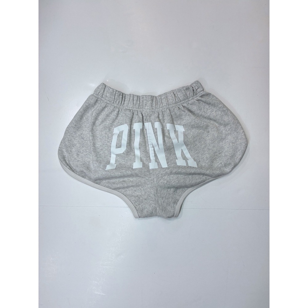 Sold Victoria's Secret PINK Heather Gray Logo Dolphin Shorts Womens Medium